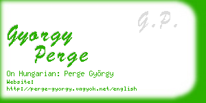 gyorgy perge business card